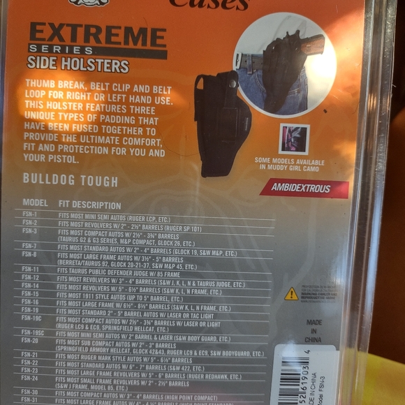 Adjustable Black Bulldog Gun Holster Open 👐 Carry 🖤 - Picture 2 of 10